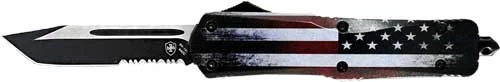 TEMPLAR KNIFE LARGE OTF FULL - US 3.5" BLACK TANTO SERRATED