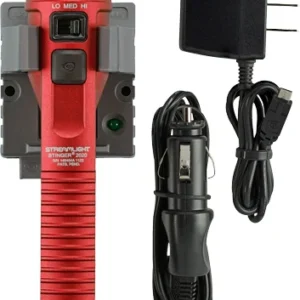 STREAMLIGHT STINGER 2020 LED - W/120V AC/12V DC CHARGER RED