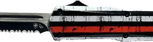TEMPLAR KNIFE SMALL OTF BACK - THE RED 2.75" BLK TANTO SRRTED