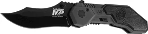 S&W KNIFE M&P SPRING ASSIST - 2.9" S/S BLACKENED ALUMINUM
