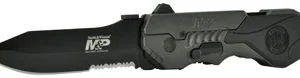 S&W KNIFE M&P 2ND GEN SPRING - ASSIST 3.6" DROP PNT SERRATED