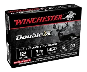WIN DBLX 12GA 3.5" 00BK 15PLT 5/250