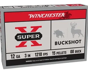WIN SUPERX 12GA 3" 00BK 15P 5/250