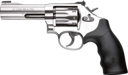 S&W 617 22LR 4" AS 10-SHOT - STAINLESS BLACK RUBBER - Image 2