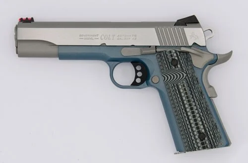 COLT COMPETITION 45ACP 5" 8RD - STAINLESS BLUE CERAKOTE - Image 2