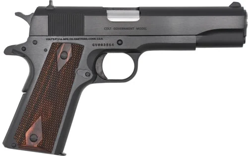 COLT GOVERNMENT 1911 45ACP 5" - 7RD BLUED ROSEWOOD - Image 2