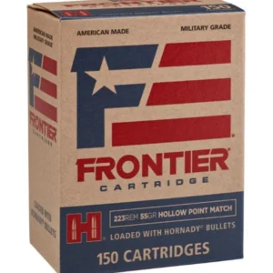 Hornady Frontier Rifle Ammunition .223 Rem 55 gr HP-MATCH 150/ct (Oriented)