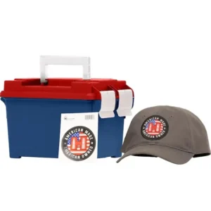 Hornady American Gunner Handgun Ammunition 45 Auto 185gr XTP 970 fps 250/ct Loose Ammo Can with Hat/Sticker
