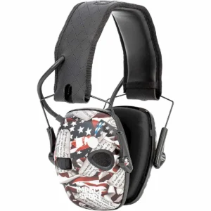 Howard Leight Impact Sport Bluetooth Small Earmuff - 2nd Amendment Black Diamond Pattern Band 21dB NRR