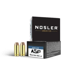 Nosler ASP Handgun Ammunition 10mm Auto 180gr JHP 1150 fps 20/ct