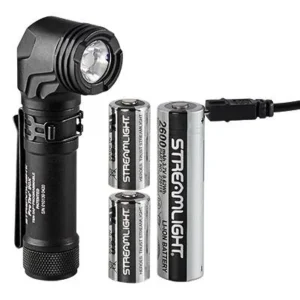Streamlight Protac 90 X USB/Protac 90 X Black with Two CR123A Lithium Batteries and Holster 1000 Lumens