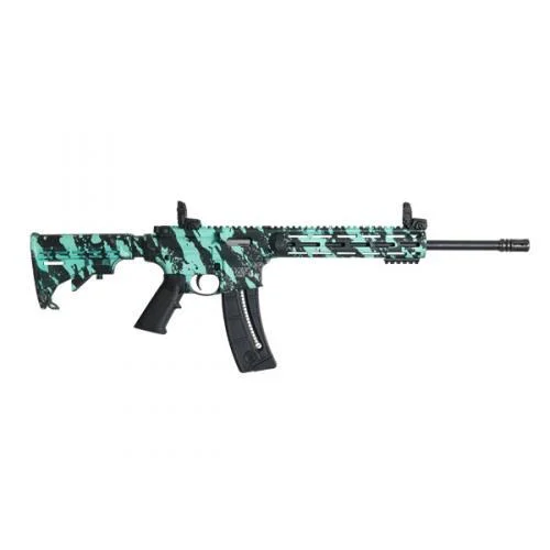 S&W M&P15-22 Sport Robin's Egg Blue Platinum Finish Rifle .22LR 25rd Magazine 16.5" Barrel