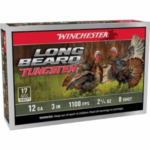 Winchester Long Beard Tungsten Shotshell 12ga 3" 2-1/4oz 1100 fps #8 5/ct