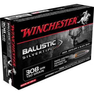 Winchester Ballistic Silvertip Rifle Ammunition .308 Win 150 gr. PT 2810 fps 20/ct