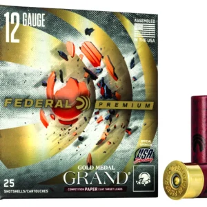 Federal GMT11775 Premium Gold Medal Paper 12Gauge 2.75" 1 1/8oz 7.5Shot 25 Per Box/10 Case