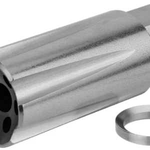 TacFire MZ10209MMSS Linear Compensator Stainless Steel with 1/2"-36 tpi Threads, 2.05" OAL & 0.87" Diameter for 9mm Luger AR-Platform