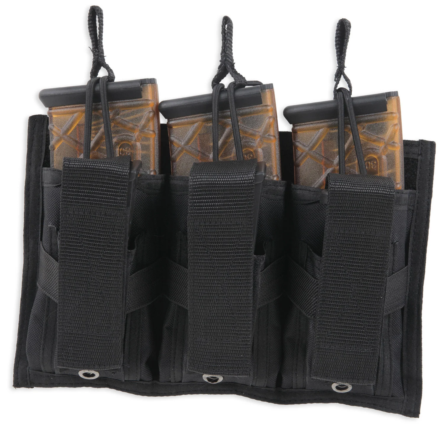 Bulldog BDT62 Tri-Double Mag Pouch MOLLE Black Belt Loop Compatible w/ 30-Round Compatible w/ High Capacity