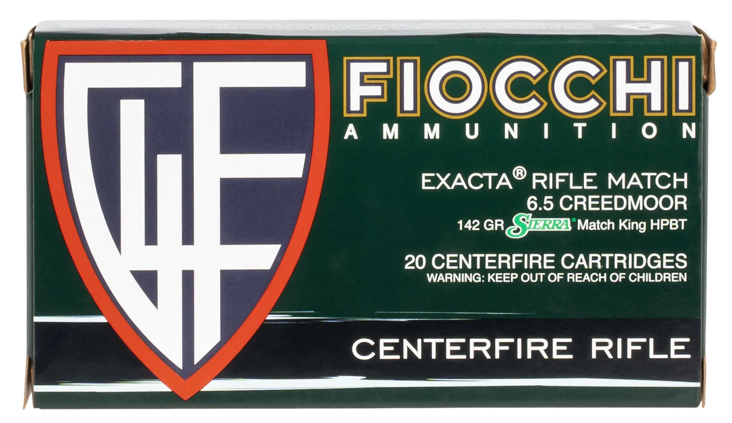 Fiocchi 65CMMKC Hyperformance Compete 6.5Creedmoor 142gr Sierra MatchKing BTHP 20 Per Box/10 Case