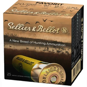 Sellier & Bellot SB20BSA Hunting 20Gauge 2.63" 12Pellets 1oz 2Shot 25 Box/10 Case
