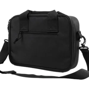 NcStar CPDX2971B VISM Double Pistol Range Bag w/ Mag Pouches Loop Fasteners Zippers Padding & Black Finish
