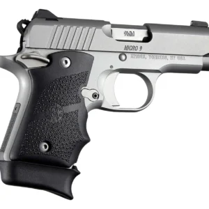 Hogue 39080 Rubber Grip  Cobblestone Black with Finger Grooves for Kimber Micro 9