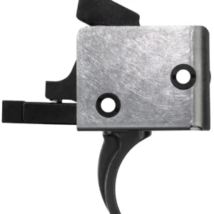 CMC Triggers 95501 Drop-In PCC Single-Stage Curved Trigger w/ 3-3.50 lbs Draw Weight & Black/Silver Finish