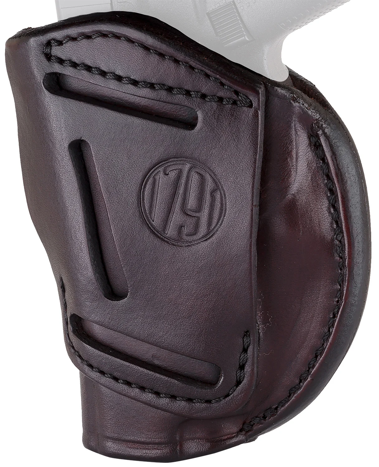 1791 Gunleather 4WH1SBRR 4-Way IWB/OWB 01 Signature Brown Leather Belt Clip Fits 3-4" Barrel 1911 Right Hand