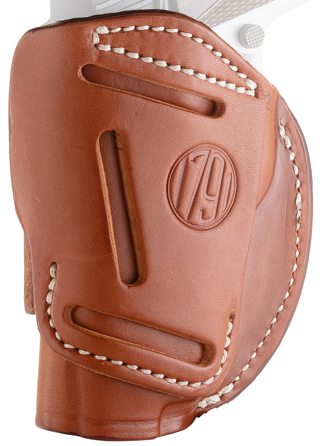 1791 Gunleather 4WH1CBRR 4-Way IWB/OWB 01 Classic Brown Leather Belt Clip Fits 3-4" Barrel 1911