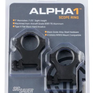 Sig Sauer Electro-Optics SOA10022 Alpha 1 Matte Black 1" Extra High 0 MOA