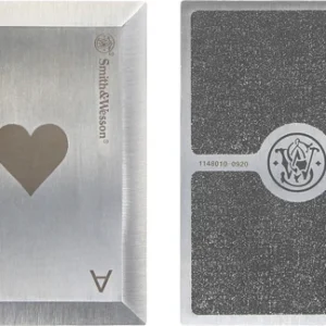S&W BULLSEYE THROWING CARDS - 4-PACK SS LASER ETCHED W/SHTH