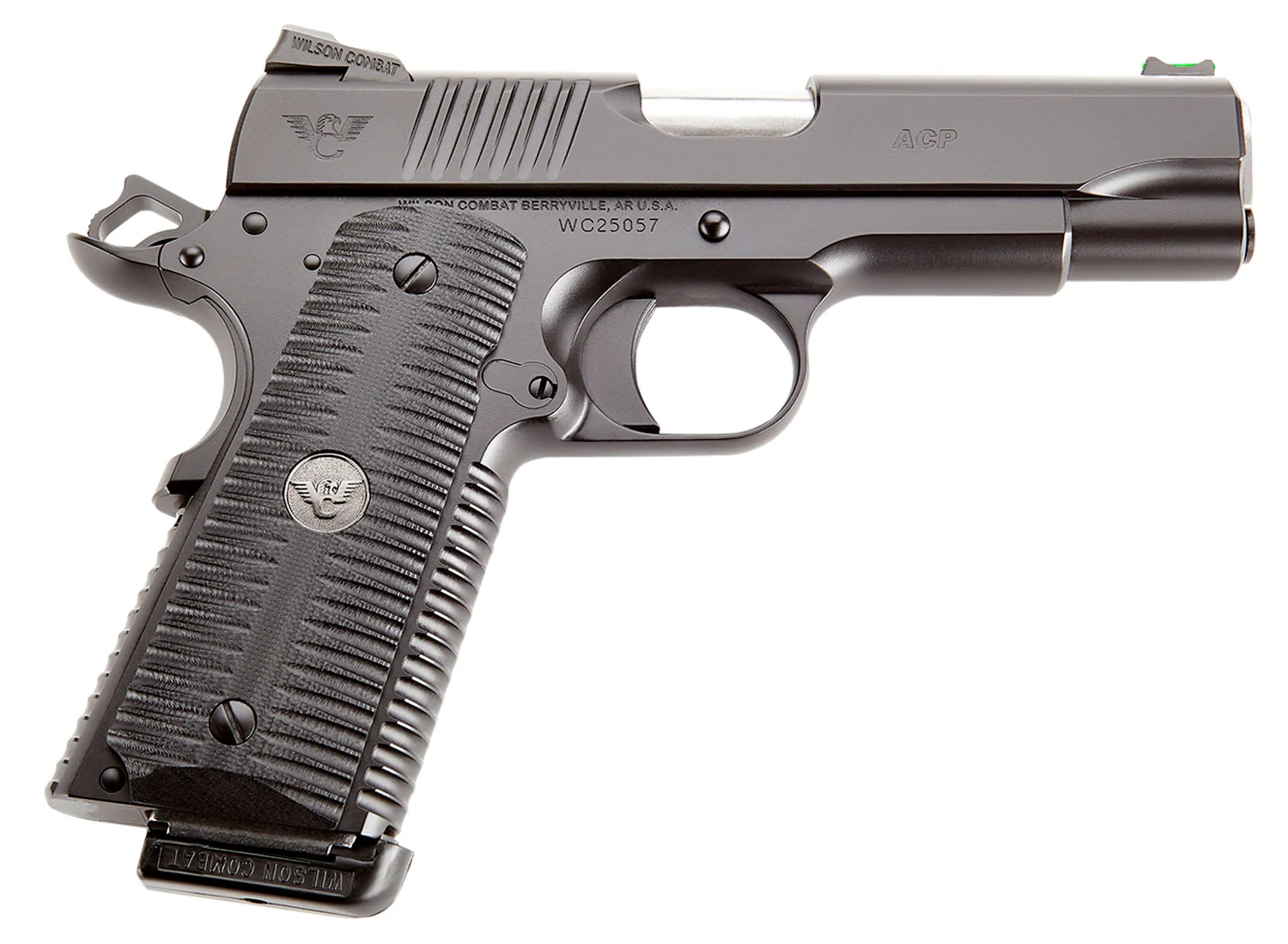 Wilson Combat ACPCOM9 ACP Commander 9mm Luger 10+1 4.25" Stainless Match Grade Barrel, Black Serrated Carbon Steel Slide, Black Armor-Tuff Carbon Steel Frame w/Beavertail, Black G10 Eagle Claw Grip