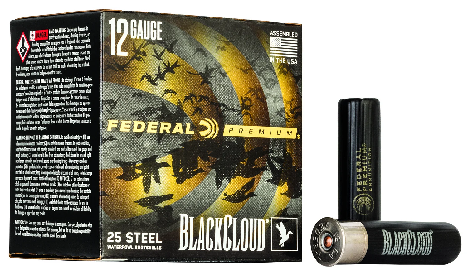 Federal PWBX134BB Black Cloud FS 12Gauge 3.50" 1 1/2oz BBShot 25 Per Box/10 Case
