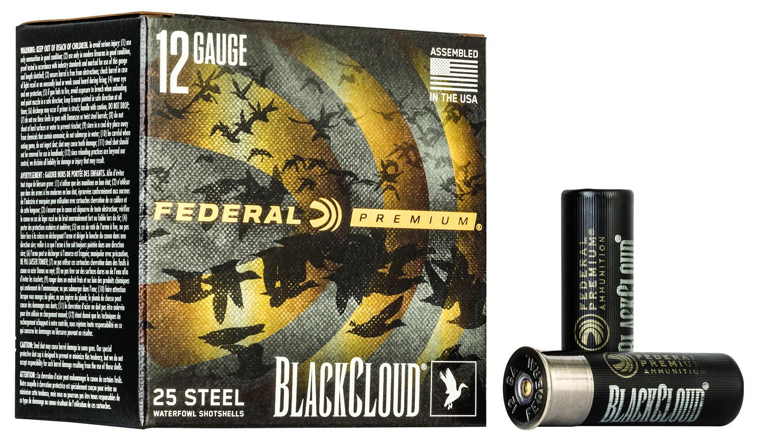 Federal PWBX1423 Black Cloud FS 12Gauge 3" 1 1/4oz 3Shot 25 Per Box/10 Case