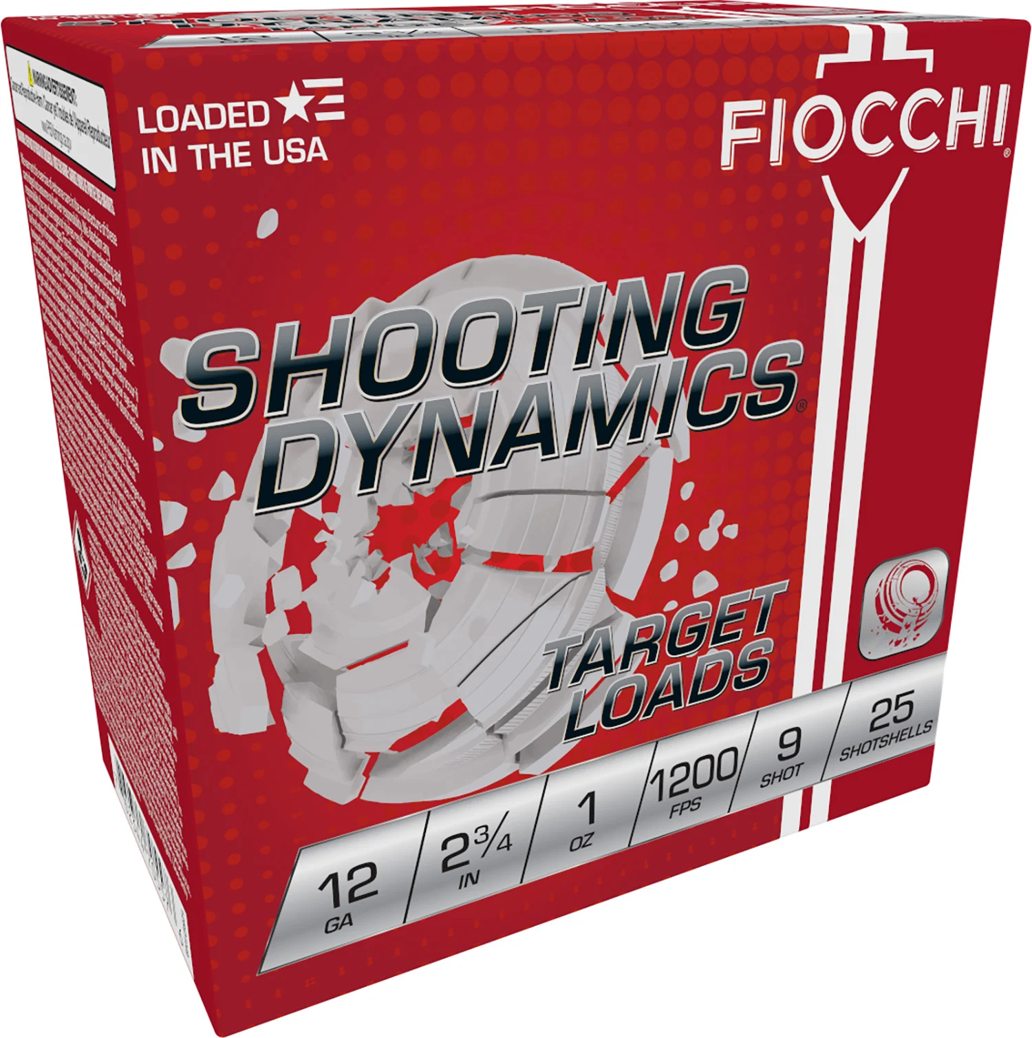 Fiocchi 12SD1H9 Shooting Dynamics Target 12Gauge 2.75" 1oz 9Shot 25 Per Box/10 Case
