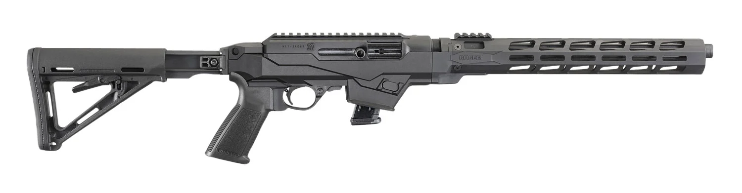 Ruger 19126 PC Carbine *State Compliant 9mm Luger 10+1 16.12" Fluted Barrel, Type III Hard Coat Anodized Aluminum Alloy Receiver, Fixed Magpul MOE Stock, M-Lok Accessory Slots, Optics Ready