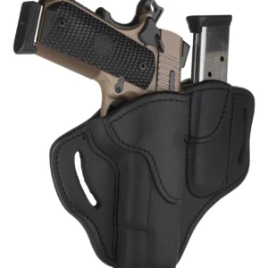 1791 Gunleather BH1M1SBLR BH1M1 Combo OWB 01 Stealth Black Leather Belt Slide Fits 4-5" 1911
