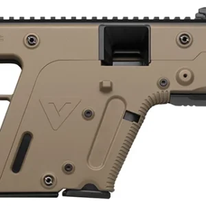 Kriss USA KV45CFD22 Vector CRB G2 45 ACP 10+1 16" Black Barrel Shroud, FDE Rec & Fixed Stock, Black California Paddle Grip, Flip Up Sights