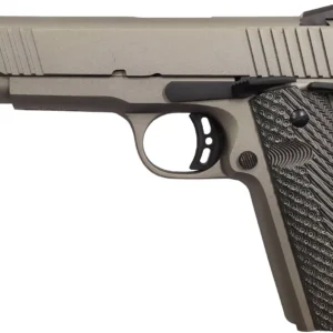 Rock Island 56419 Rock Standard FS *CA Compliant 45 ACP Caliber with 5" Barrel, 8+1 Capacity, Overall Gun Metal Gray Cerakote Finish Steel, Beavertail Frame, Serrated Slide & Black G10 Grip