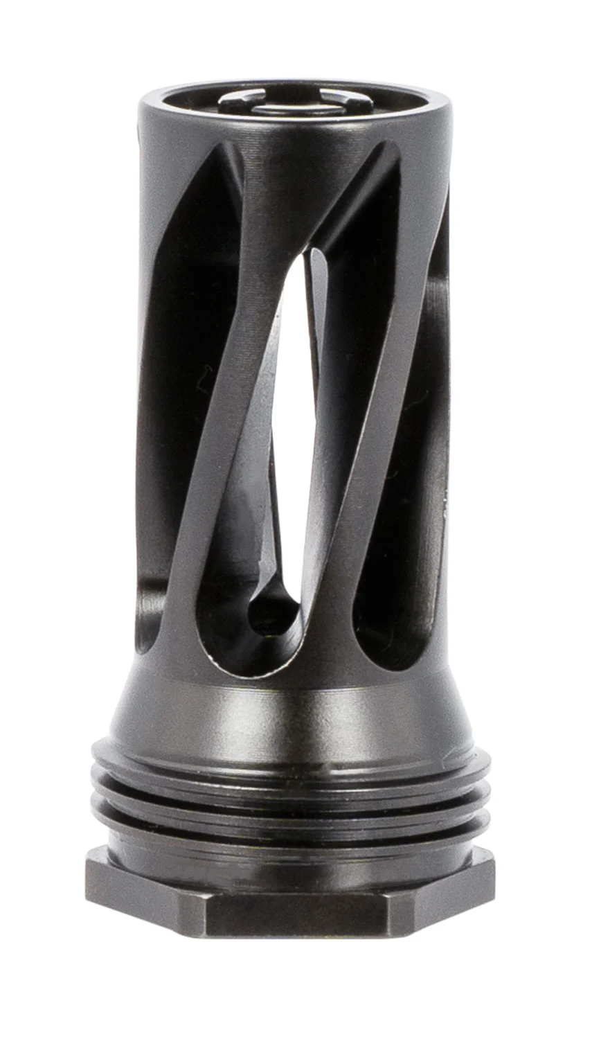 Huxwrx 1677 QD 556 Flash Hider Black with 1/2"-28 tpi Threads, 2.30" OAL & 1.20" Diameter for 5.56x45mm NATO AR-Platform