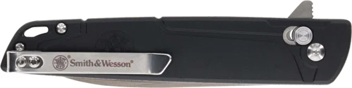 S&W KNIFE 24/7 CROSSBAR FOLDER - 3.25" SS/BLACK GENTLEMAN