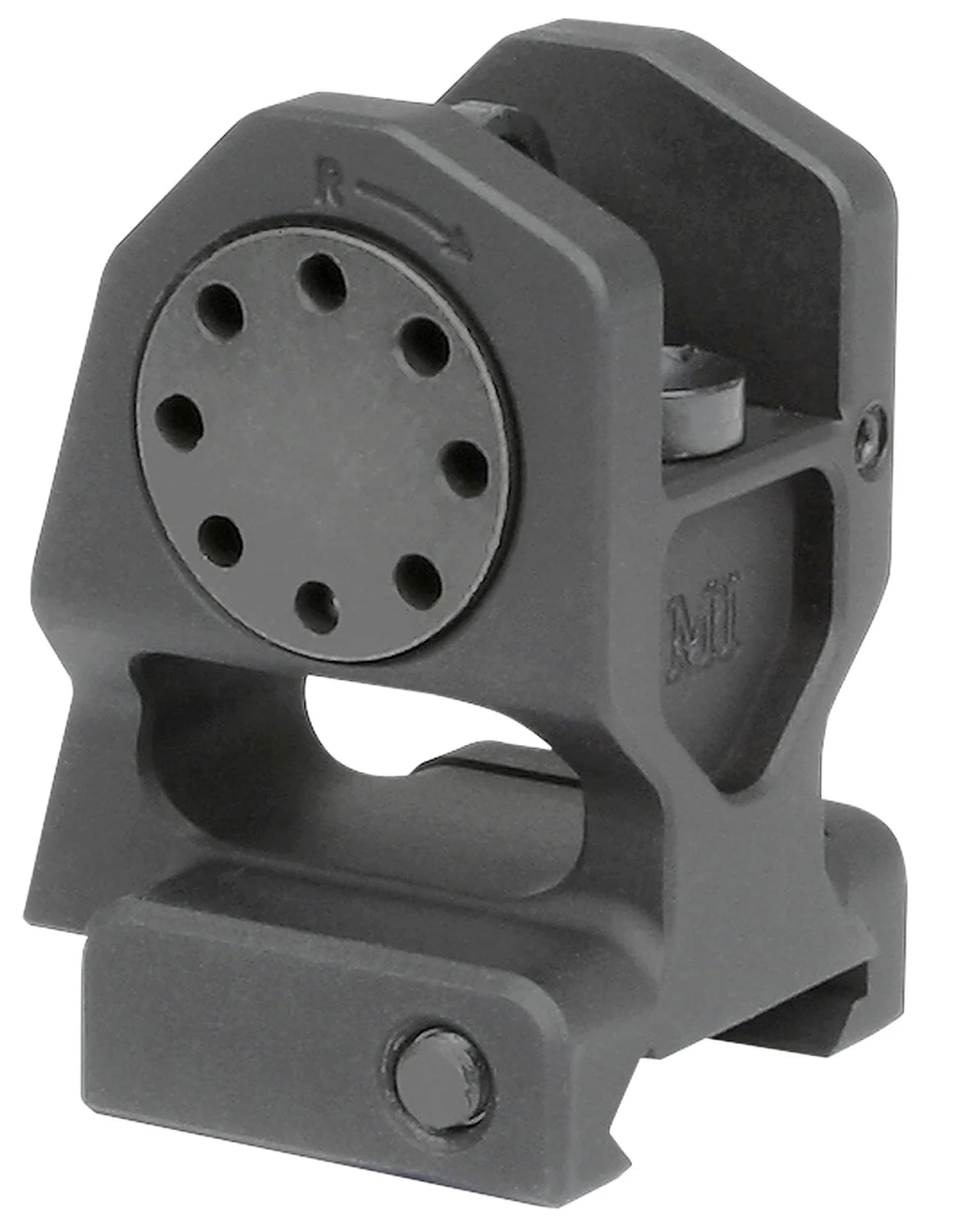 Midwest Industries MICBUIS Combat Rifle Rear Fixed Sight Black Hardcoat Anodized for AR-15, M16, M4