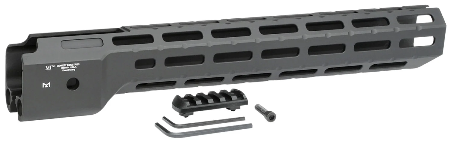 Midwest Industries MICRPC9X Combat Ruger PC9 M-Lok Handguard Black Hardcoat Anodized 6061-T6 Aluminum 14"