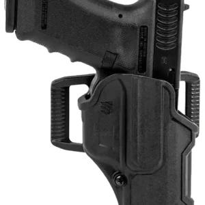 Blackhawk 410713BKR T-Series L2C Non-Light Bearing OWB Black Polymer Belt Loop/Clip Compatible w/Glock 20/21/37/38 Right Hand