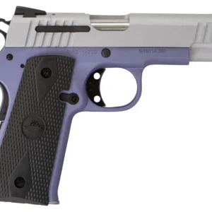 Citadel CIT380OLALA M1911 Baby Compact Frame 380 ACP 7+1, 3.75" Stainless Steel Barrel, Silver Serrated Steel Slide, Crushed Orchard Cerakote Aluminum Frame w/Beavertail, Ambidextrous