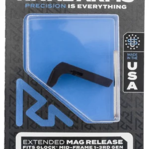 Rival Arms RA72G001A Magazine Release Compatible w/Glock Gen3 (Except 21SF) Extended, Black Anodized Aluminum