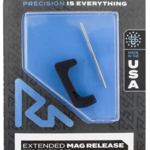 Rival Arms RA72G003A Magazine Release Extended Black Anodized Aluminum for Glock 43