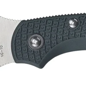 Spyderco C28PGYW2 Dragonfly 2 2.28" Folding Drop Point Plain VG-10 SS Blade Gray Bi-Directional Texturing FRN Handle Includes Pocket Clip