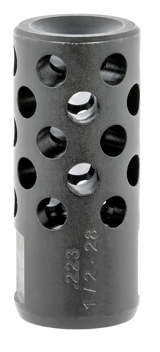 Ruger 90486 Radial Ported Muzzle Brake Black Oxide Steel 1/2"x28 Threads, 1.75" OAL .75" Diameter, 5.56 NATO