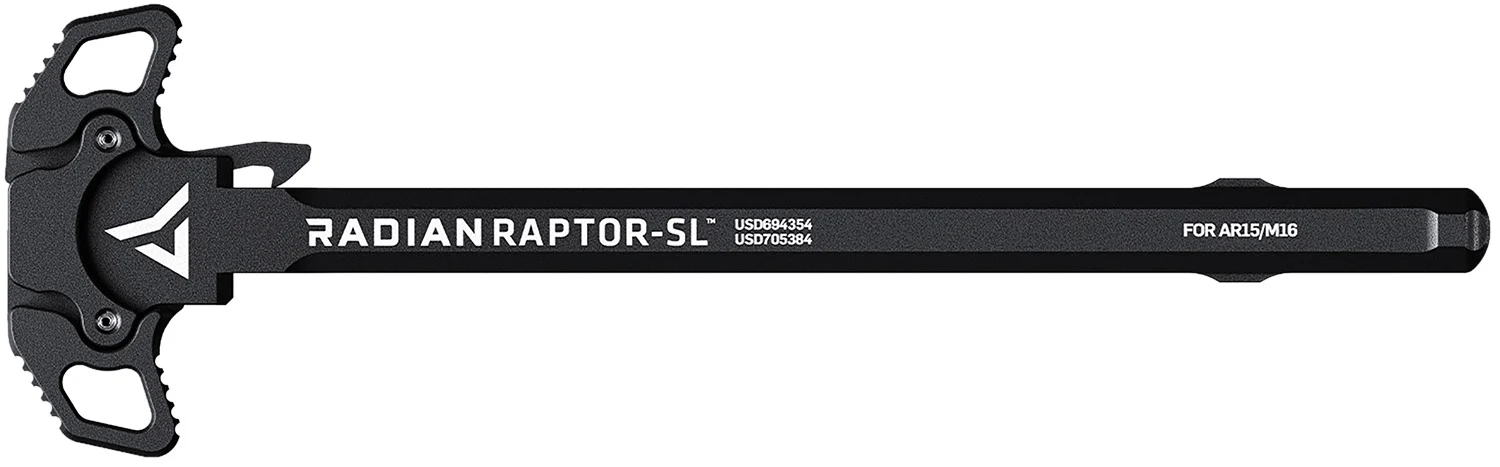Radian Weapons R0176 Raptor SL Ambi Charging Handle, Black, Slim Line Handles, Fits Mil-Spec AR-15/M16 Platform
