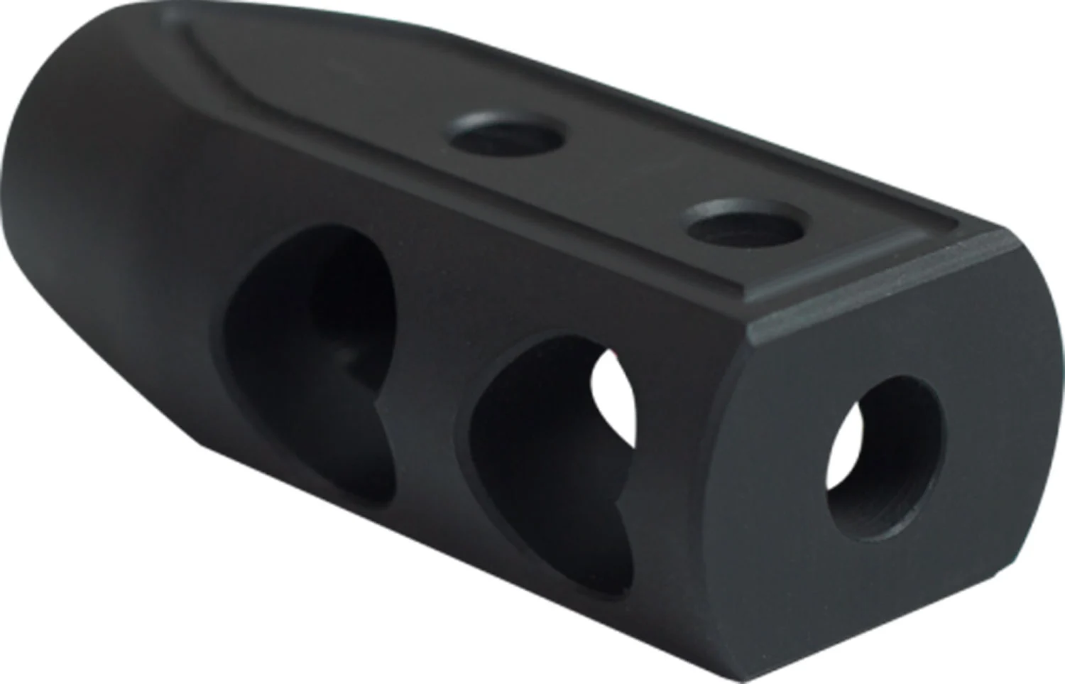 Timber Creek Outdoors 65HBBLC Heart Breaker Muzzle Brake Black Cerakote with 5/8"-24 tpi Threads for 6.5 Grendel AR-Platform